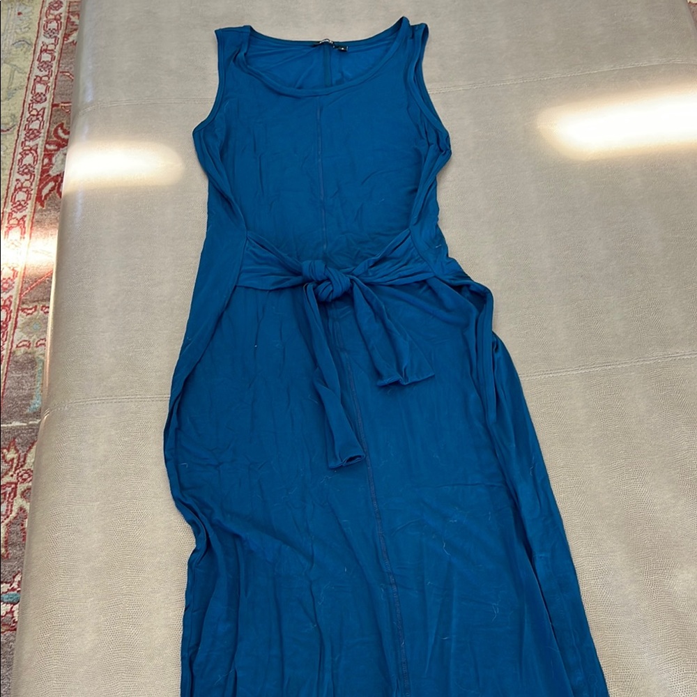Blue Sleeveless Maxi Sundress
